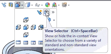 Using the View Selector in SolidWorks swtat12-1