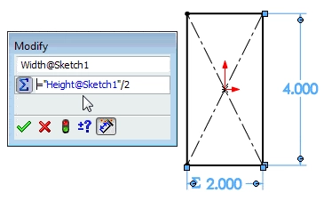 Dimension Equations in SolidWorks swtat15-7