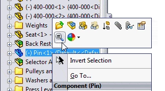 Finding Parts in Assemblies in SolidWorks swtat16-7