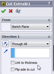 Using Link to Thickness in SolidWorks swtat19-5