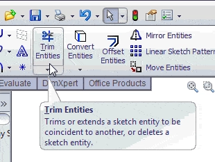 Using the Trim Command in SolidWorks swtat25-2