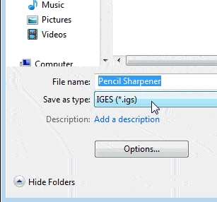 Saving Assemblies as IGES Files in SolidWorks swtat27-3