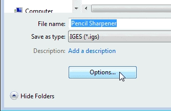Saving Assemblies as IGES Files in SolidWorks swtat27-4