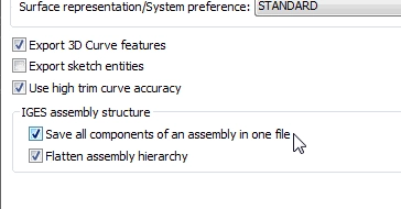 Saving Assemblies as IGES Files in SolidWorks swtat27-5