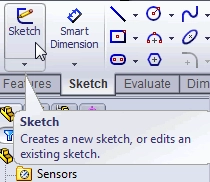 SolidWorks Dynamic Mirror Tool Previews Symmetrical Geometry SWTAT1-1