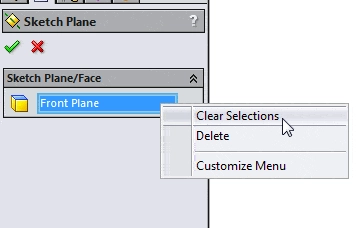 Changing Sketch Planes in SolidWorks SWTAT38-4