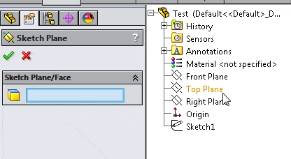 Changing Sketch Planes in SolidWorks SWTAT38-5
