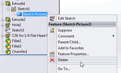 Inserting Pictures into a Sketch in SolidWorks swtat40-70