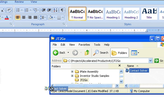 Inventor Presentations with JT Files Embedded in Word, Excel, and PowerPoint tat12-7