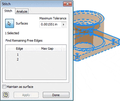 Fixing Surface Gaps in Autodesk Inventor Files tat26-2