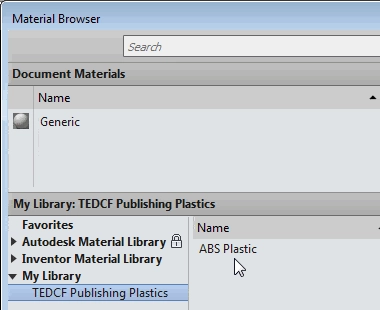 Custom Autodesk Inventor Material Library tat38-10