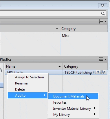 Custom Autodesk Inventor Material Library tat38-11