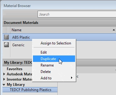 Custom Autodesk Inventor Material Library tat38-13