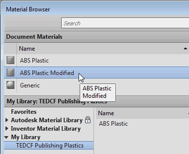 Custom Autodesk Inventor Material Library tat38-15
