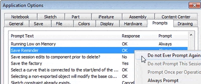 How to Turn Off Autodesk Inventor Save Reminder tat50-2