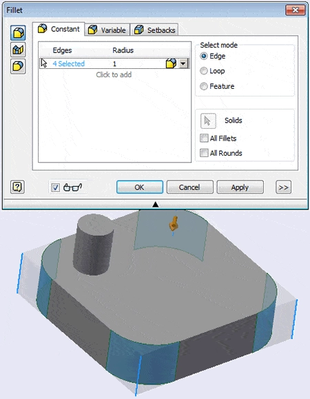 Planning Ahead with Autodesk Inventor - Fillets tat56-1
