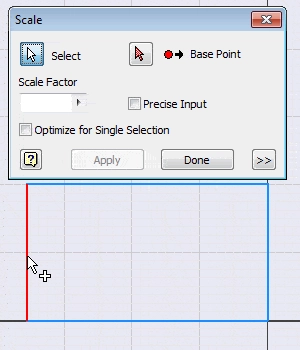 Scaling Sketch Geometry with Autodesk Inventor tat61-3