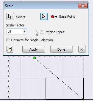 Scaling Sketch Geometry with Autodesk Inventor tat61-6
