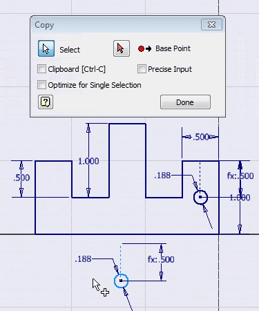 Copy Sketch Geometry with Autodesk Inventor tat64-3