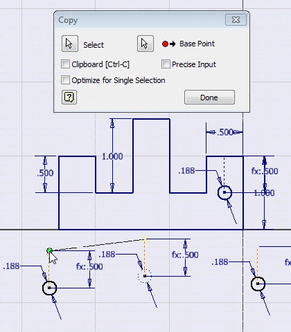 Copy Sketch Geometry with Autodesk Inventor tat64-5