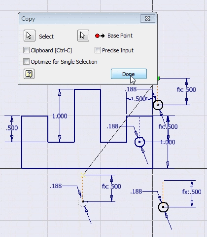 Copy Sketch Geometry with Autodesk Inventor tat64-6