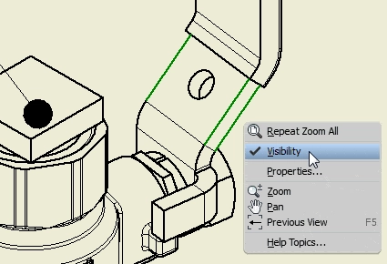 Show and Hide Line in Inventor Drawing Views tat67-2