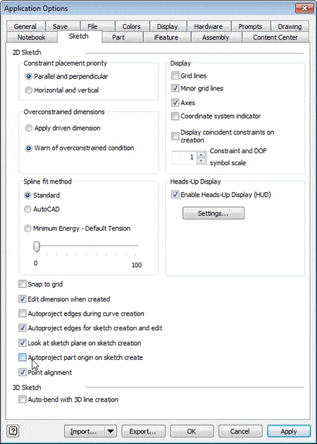 Auto-Projected Geometry in Autodesk Inventor tat73-3