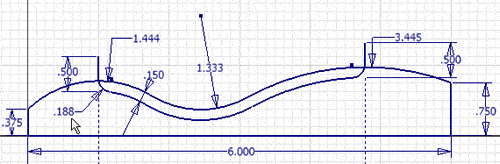 Offset profile for sweep