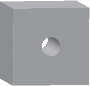 Image Showing a cube with a hole in it.