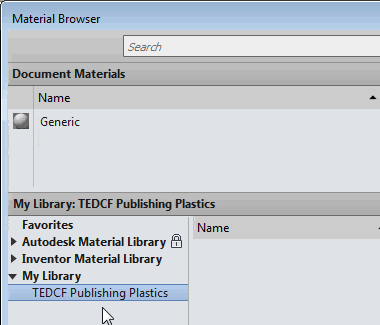 Custom Autodesk Inventor Material Library
