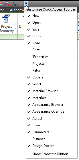 Custom Quick Access Toolbar