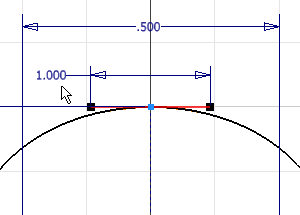 Dimension changes the length of the handle