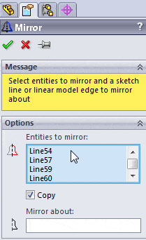Mirror SolidWorks Sketches Quickly